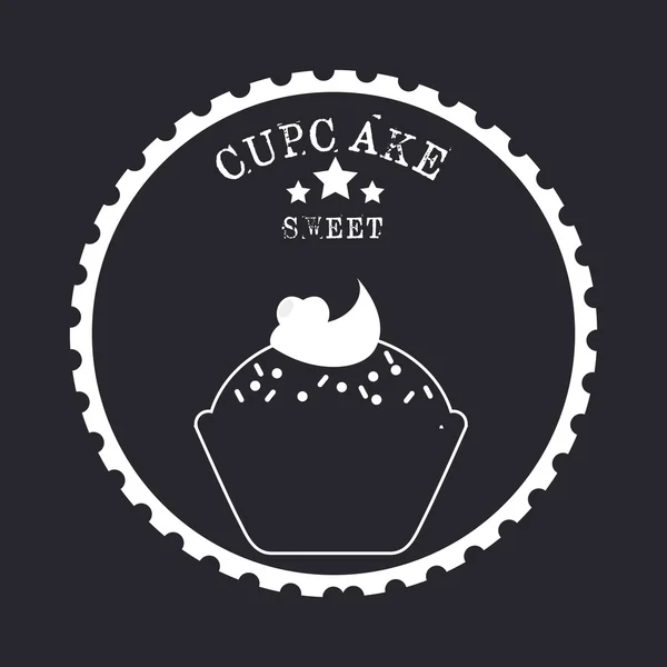 Delizioso design di cupcake — Vettoriale Stock