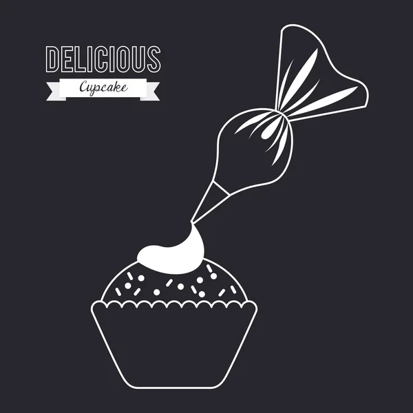 Heerlijke cupcake — Stockvector