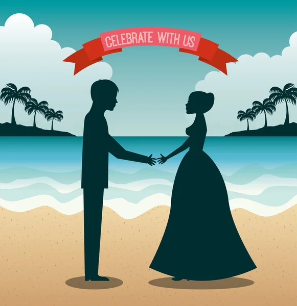 Evlilik tatil — Stok Vektör