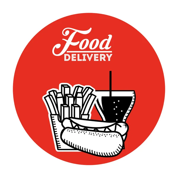 Food delivery — Stock Vector