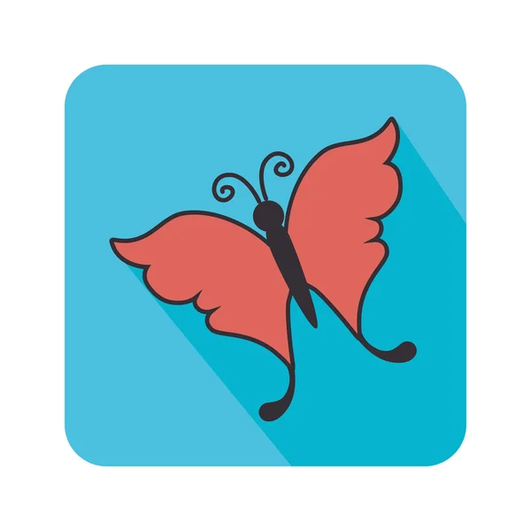 Papillon dessin animé mignon design — Image vectorielle