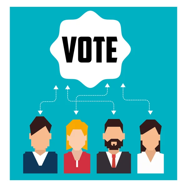 Vote et campagne politique — Image vectorielle