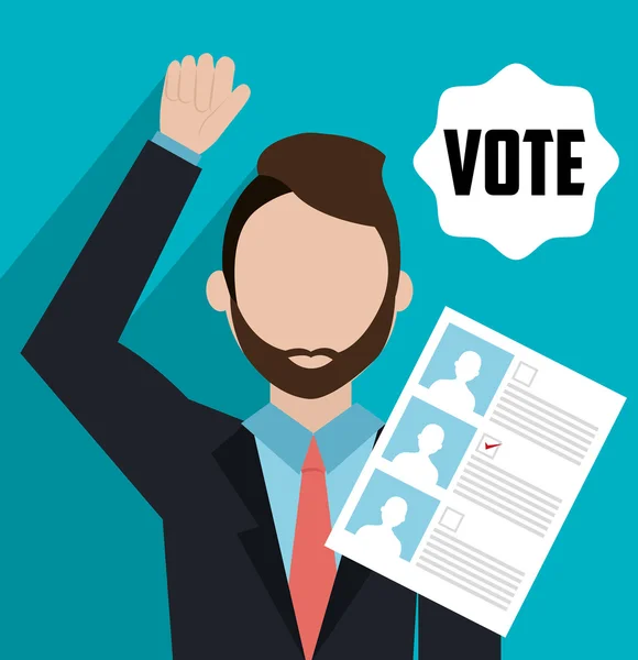 Vote et campagne politique — Image vectorielle