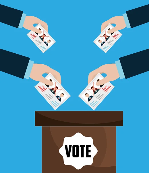 Voto y campaña política — Vector de stock