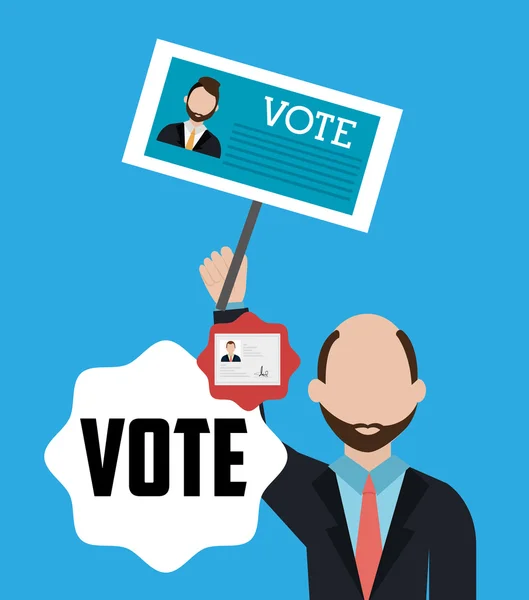 Vote and politician campaign — Stock Vector