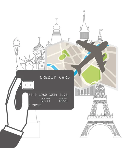 Кредитною карткою покупки — стоковий вектор