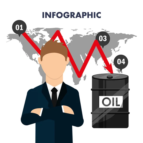 Prix du pétrole conception — Image vectorielle