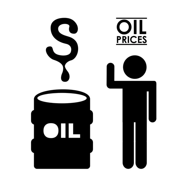 Prix du pétrole conception — Image vectorielle