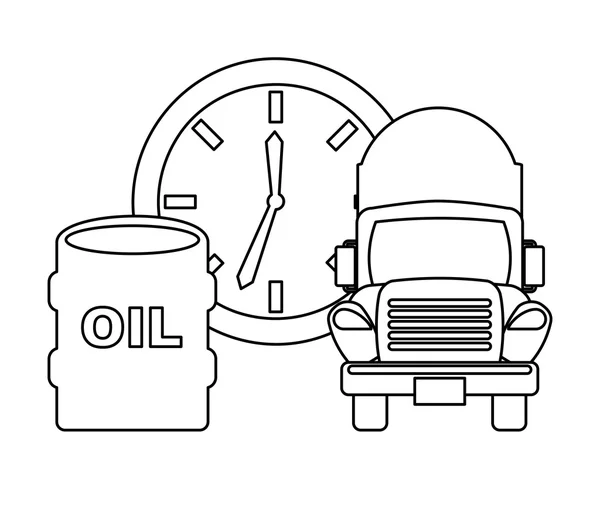 Diseño de la industria petrolera — Vector de stock