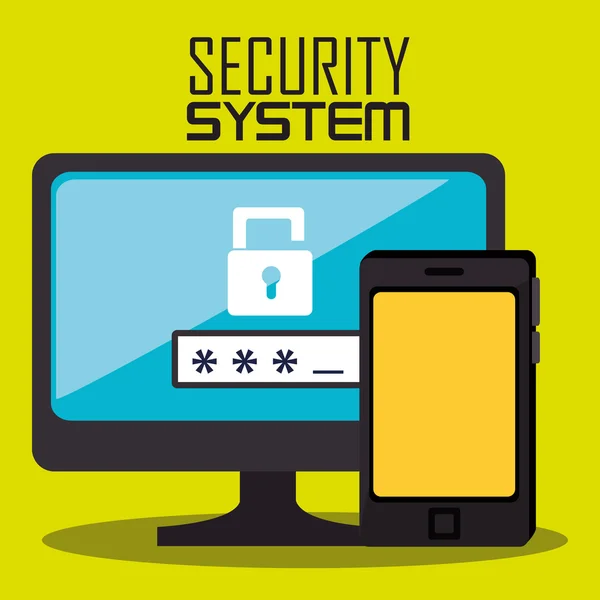 Système de sécurité et de surveillance — Image vectorielle