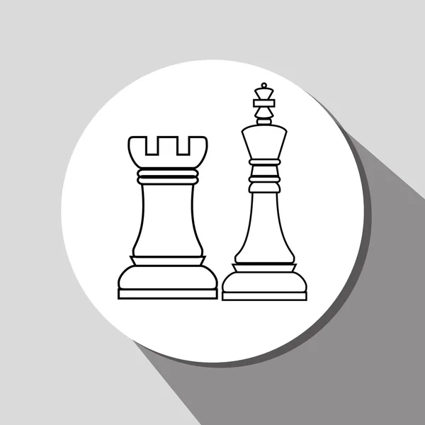 Juego de ajedrez icono de diseño , — Archivo Imágenes Vectoriales