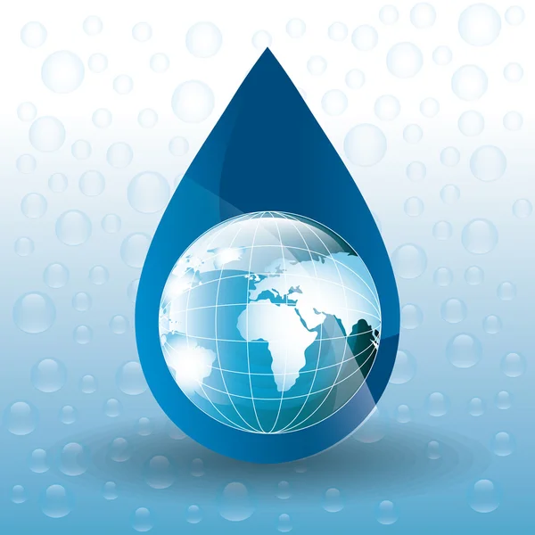Mentse a víz ökológia — Stock Vector
