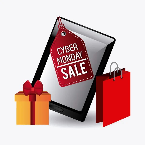 Cyber lunes temporada de compras — Archivo Imágenes Vectoriales