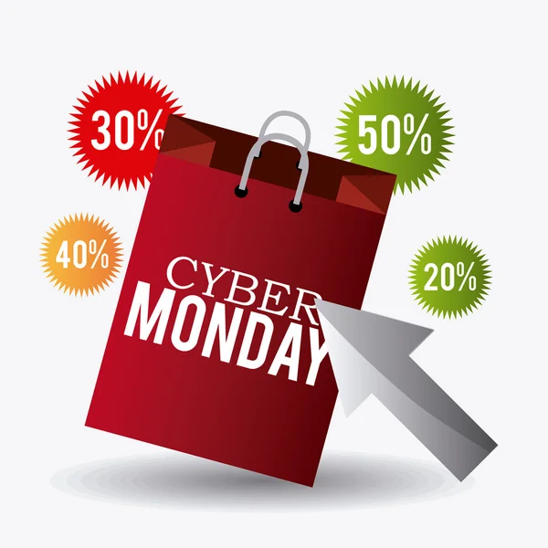 Cyber pondělí nákupní sezóny — Stockový vektor