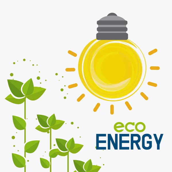 Diseño ecológico de la energía verde — Vector de stock