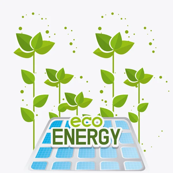 Groene energie ecologie ontwerp — Stockvector