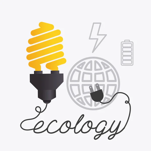Zielona energia ekologia projekt — Wektor stockowy