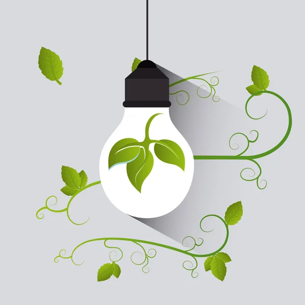 Concepção ecológica de energia verde — Vetor de Stock