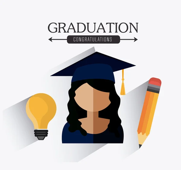 Student graduation design — Stock Vector