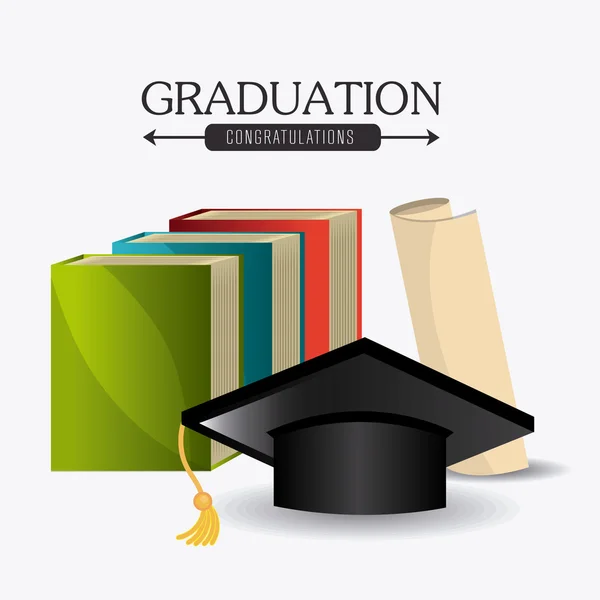 Student graduation design — Stock Vector