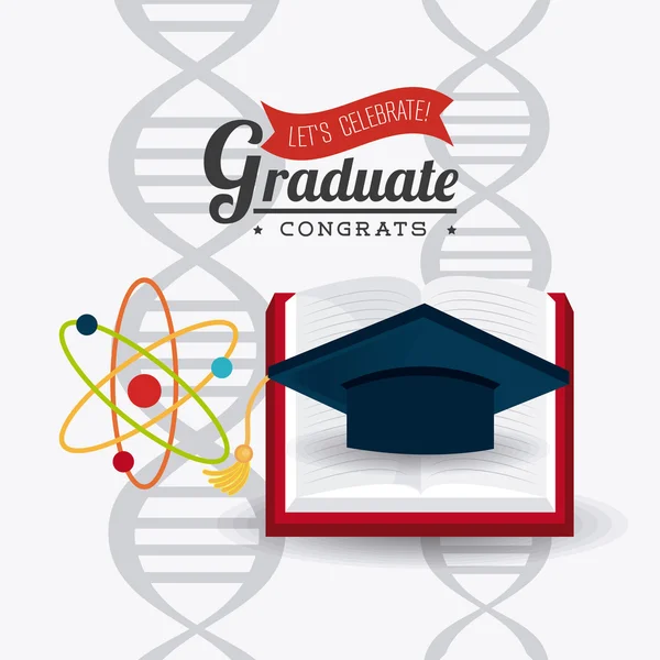 Diseño de graduación de estudiantes — Vector de stock