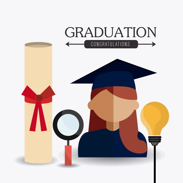 Student graduation design — Stock Vector