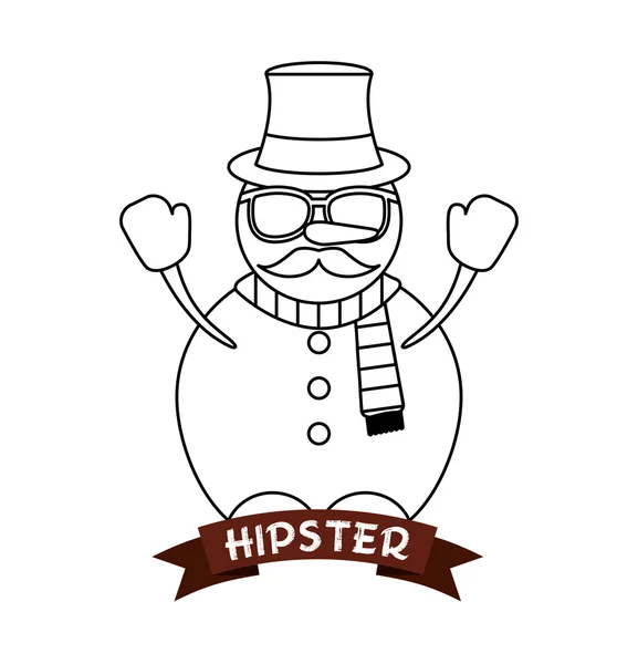 Christmas hipster style — Stock Vector