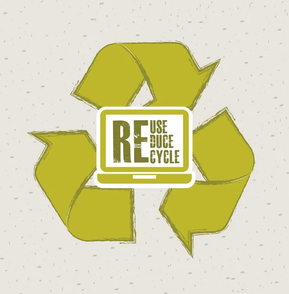 Projeto de conceito de reciclagem — Vetor de Stock