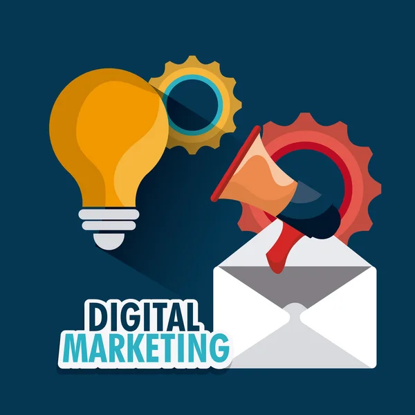 Progettazione marketing digitale — Vettoriale Stock