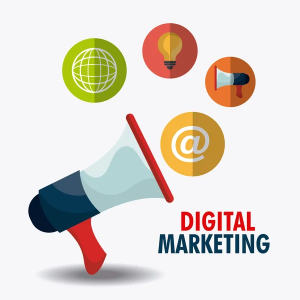 Progettazione marketing digitale — Vettoriale Stock