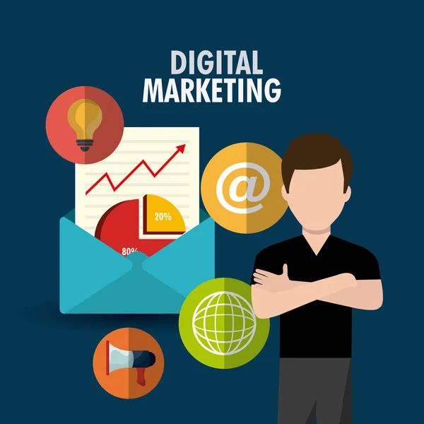 Design de marketing digital — Vetor de Stock