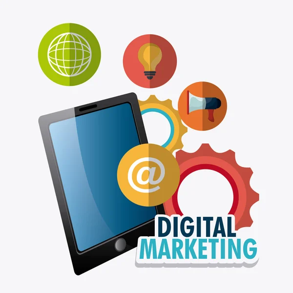 Progettazione marketing digitale — Vettoriale Stock