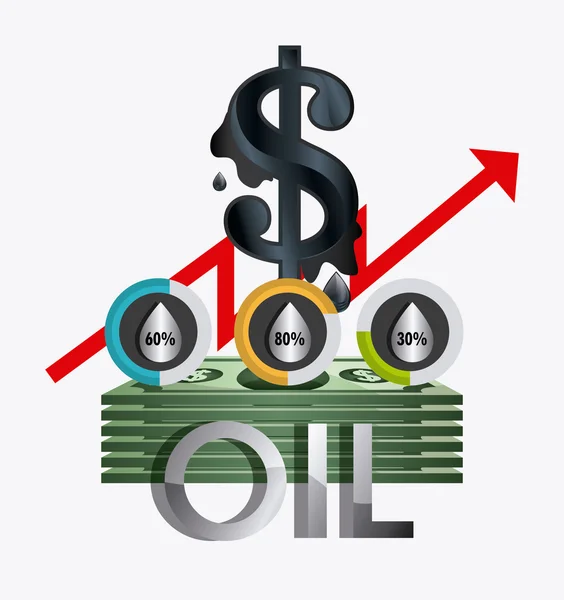 Fuel prices economy design — Stock Vector