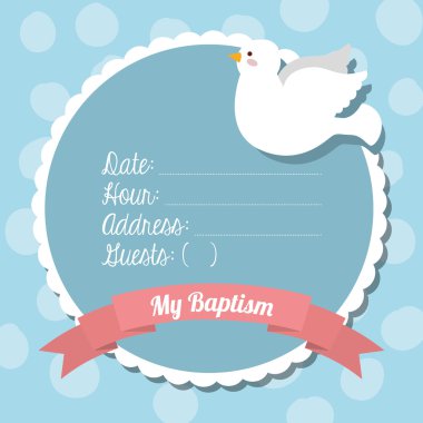 baptism invitation design clipart
