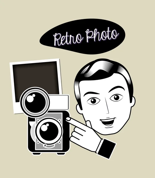 Retro foto design — Stock vektor