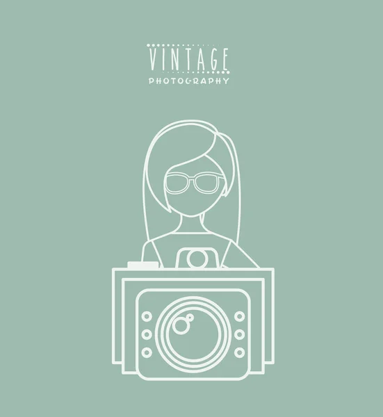 Retro style photo — Stock Vector