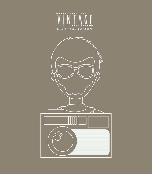 Retro style photo — Stock Vector