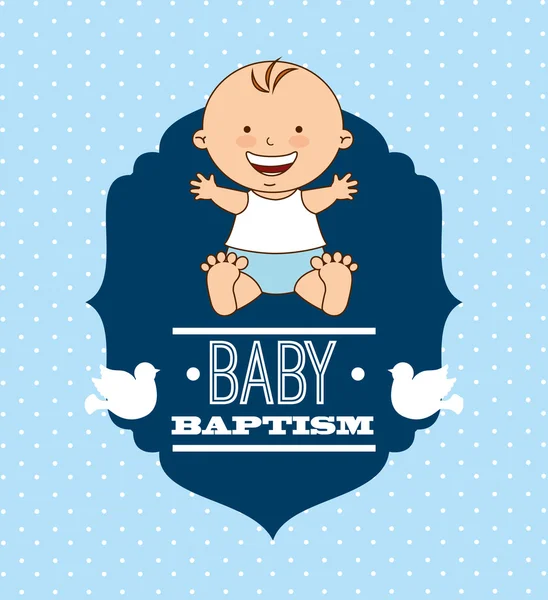 Baptism invitation design — Stock Vector