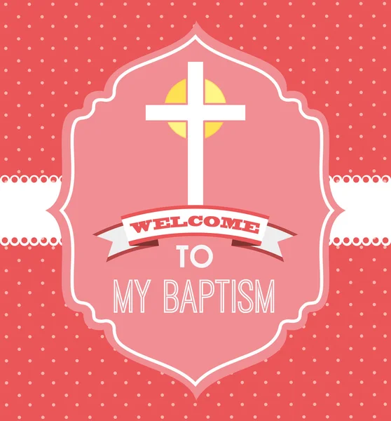 Хрещення запрошення дизайн — стоковий вектор
