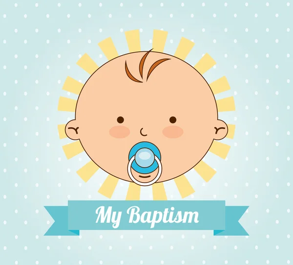 Baptism invitation design — Stock Vector