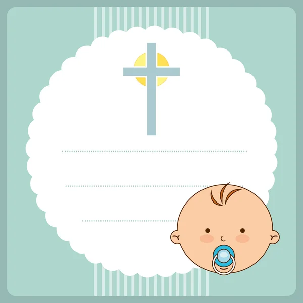 Baptism invitation design — Stock Vector