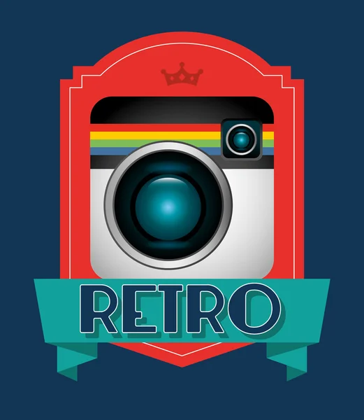 Retro kamera design — Stock vektor