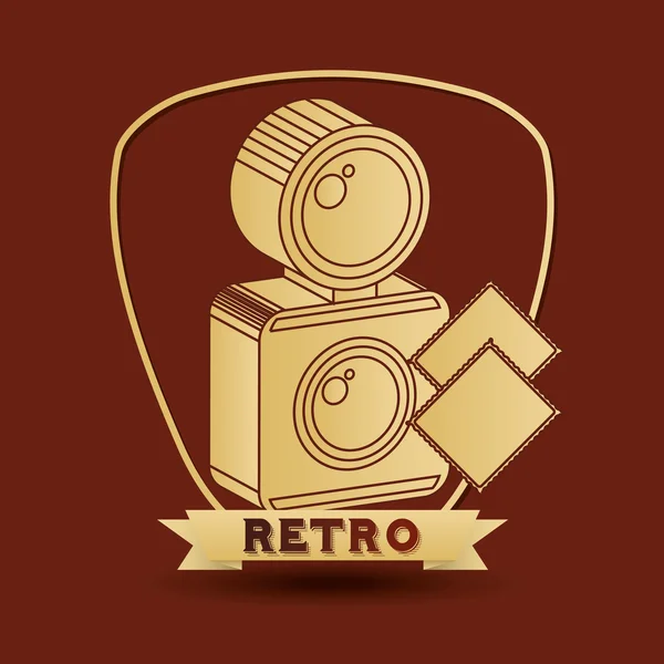 Retro-Kameradesign — Stockvektor