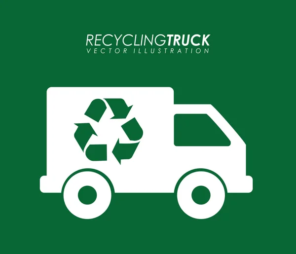 Reciclagem projeto de transporte — Vetor de Stock