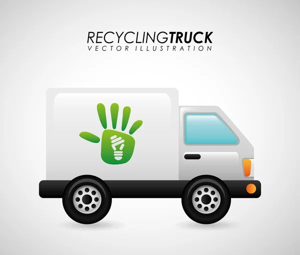 Diseño de transporte de reciclaje — Vector de stock