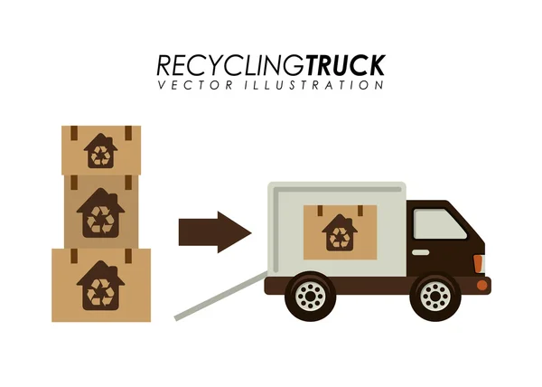 Recycling transport design — Stock Vector