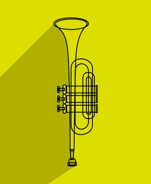 Muziek instrument pictogram — Stockvector