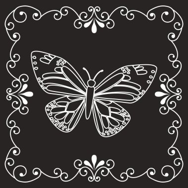 güzel kelebek çerçevesi