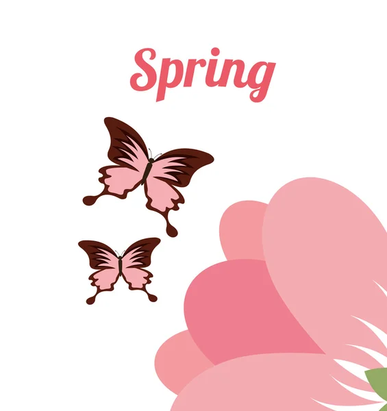 Design de primavera bem-vindo — Vetor de Stock