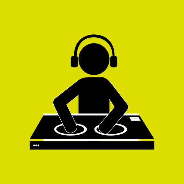 DJ electro muziek — Stockvector